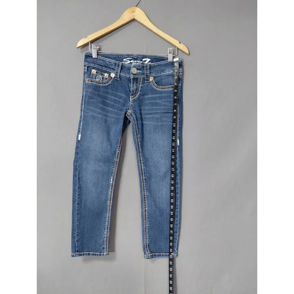 Seven7 Blue Skinny Stretch Jeans Women Size 26